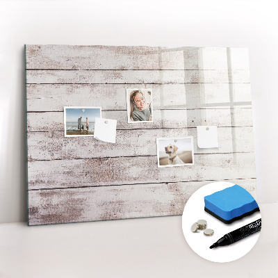 Beschreibbare magnettafel Holzbrettmuster