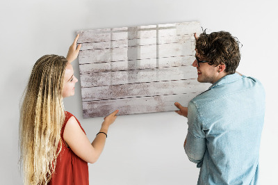 Beschreibbare magnettafel Holzbrettmuster