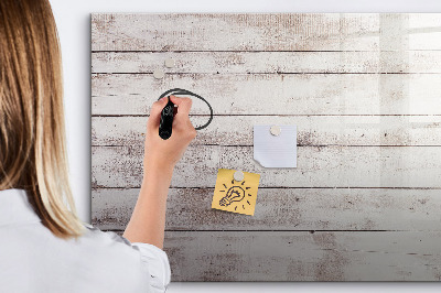 Beschreibbare magnettafel Holzbrettmuster