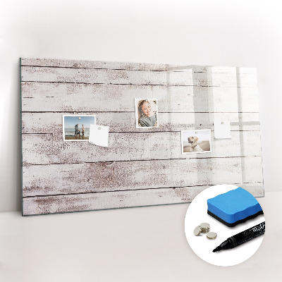 Beschreibbare magnettafel Holzbrettmuster