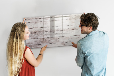Beschreibbare magnettafel Holzbrettmuster