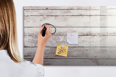 Beschreibbare magnettafel Holzbrettmuster