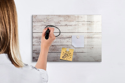 Beschreibbare magnettafel Holzbrettmuster