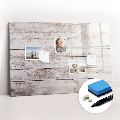 Beschreibbare magnettafel Holzbrettmuster