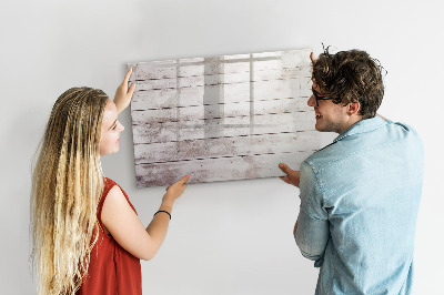 Beschreibbare magnettafel Holzbrettmuster