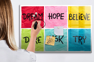 Beschreibbare magnettafel Motivationstafel