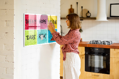 Beschreibbare magnettafel Motivationstafel