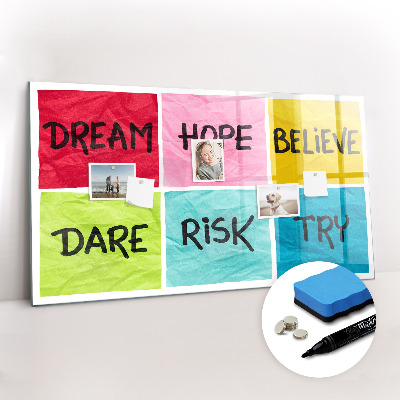 Beschreibbare magnettafel Motivationstafel