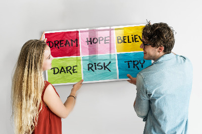 Beschreibbare magnettafel Motivationstafel