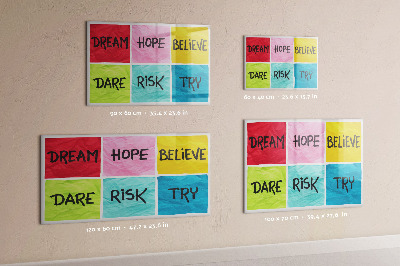 Beschreibbare magnettafel Motivationstafel