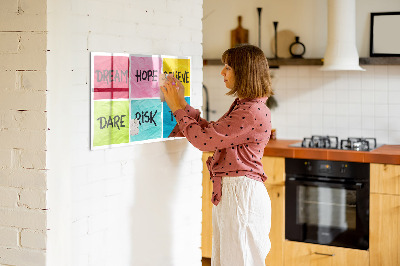 Beschreibbare magnettafel Motivationstafel