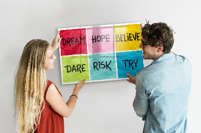 Beschreibbare magnettafel Motivationstafel