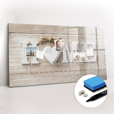 Beschreibbare magnettafel küche Hausinschrift
