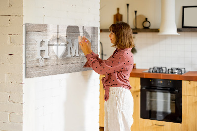 Beschreibbare magnettafel küche Hausinschrift