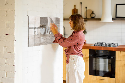 Beschreibbare magnettafel küche Hausinschrift