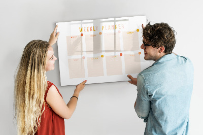 Beschreibbare magnettafel küche Wochenplaner
