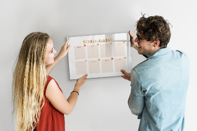 Beschreibbare magnettafel küche Wochenplaner