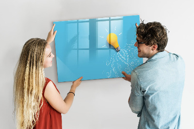 Magnetische Schreibtafel Glühbirnenzeichnung