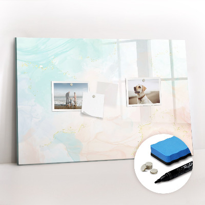 Beschreibbare magnettafel Aquarellmarmor