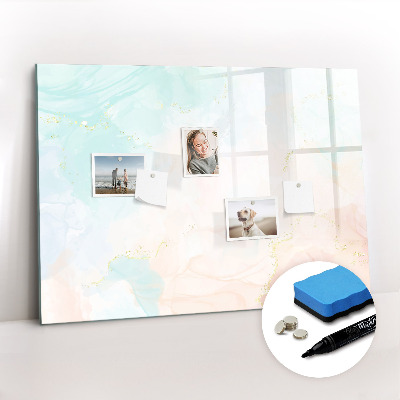 Beschreibbare magnettafel Aquarellmarmor