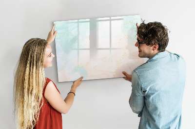 Beschreibbare magnettafel Aquarellmarmor