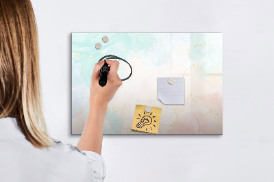 Beschreibbare magnettafel Aquarellmarmor