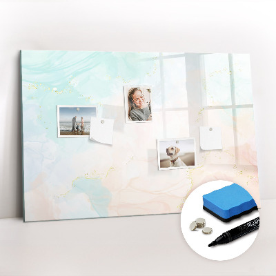 Beschreibbare magnettafel Aquarellmarmor