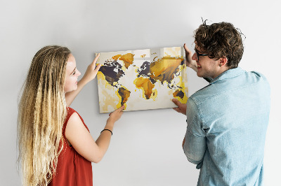Beschreibbare magnettafel Abstraktion einer Weltkarte