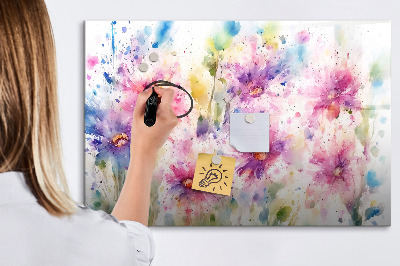 Beschreibbare magnettafel küche Bemalte Blumen