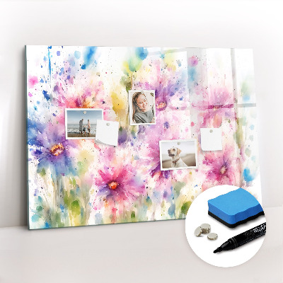 Beschreibbare magnettafel küche Bemalte Blumen