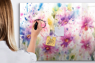 Beschreibbare magnettafel küche Bemalte Blumen