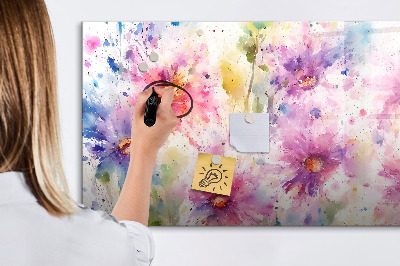 Beschreibbare magnettafel küche Bemalte Blumen