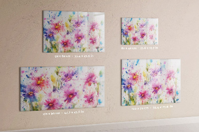 Beschreibbare magnettafel küche Bemalte Blumen
