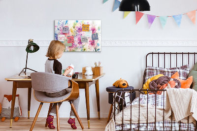 Beschreibbare magnettafel küche Bemalte Blumen
