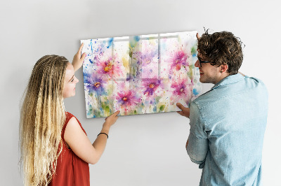 Beschreibbare magnettafel küche Bemalte Blumen