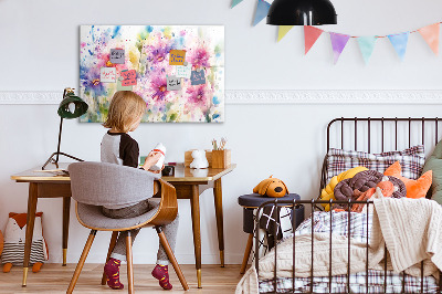Beschreibbare magnettafel küche Bemalte Blumen