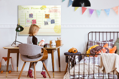 Beschreibbare magnettafel Familienplaner