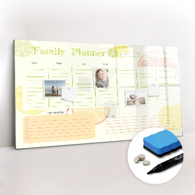 Beschreibbare magnettafel Familienplaner