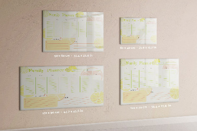 Beschreibbare magnettafel Familienplaner