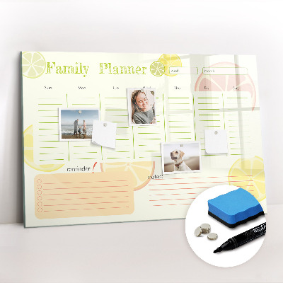Beschreibbare magnettafel Familienplaner