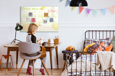 Beschreibbare magnettafel Familienplaner