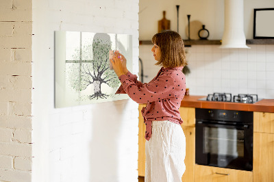Beschreibbare magnettafel küche Großer Naturbaum