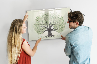 Magnettafel mit Marker Großer Naturbaum