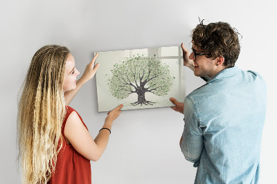 Magnettafel mit Marker Großer Naturbaum