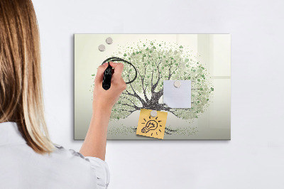Beschreibbare magnettafel küche Großer Naturbaum