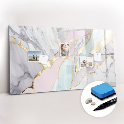 Beschreibbare magnettafel küche Marmormuster