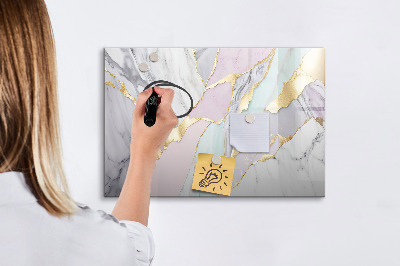 Beschreibbare magnettafel küche Marmormuster