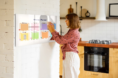 Beschreibbare magnettafel küche Wochenplaner