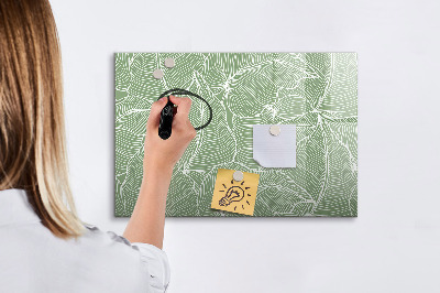 Magnetische Schreibtafel Blätter Naturmuster