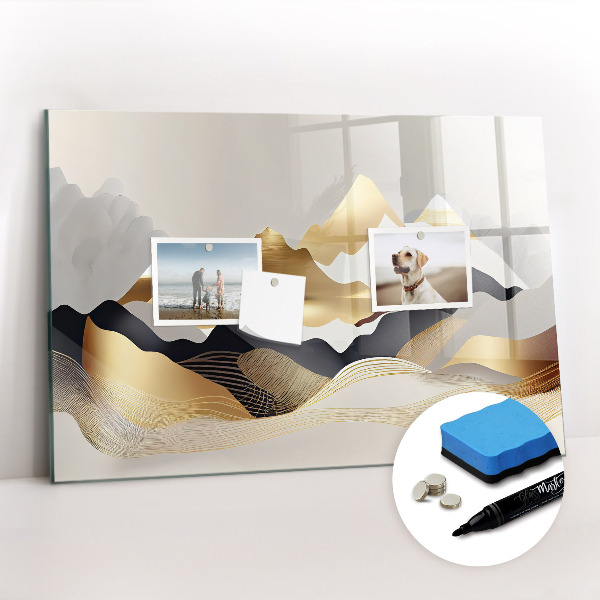 Beschreibbare magnettafel Abstraktion der Berge